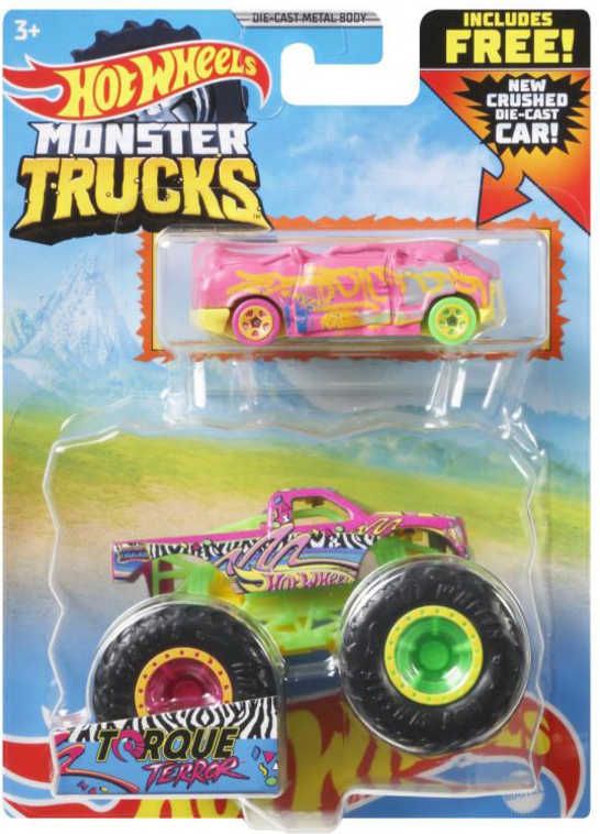 MATTEL HOT WHEELS Set auto Monster Trucks + angličák různé druhy kov - obrázek 4