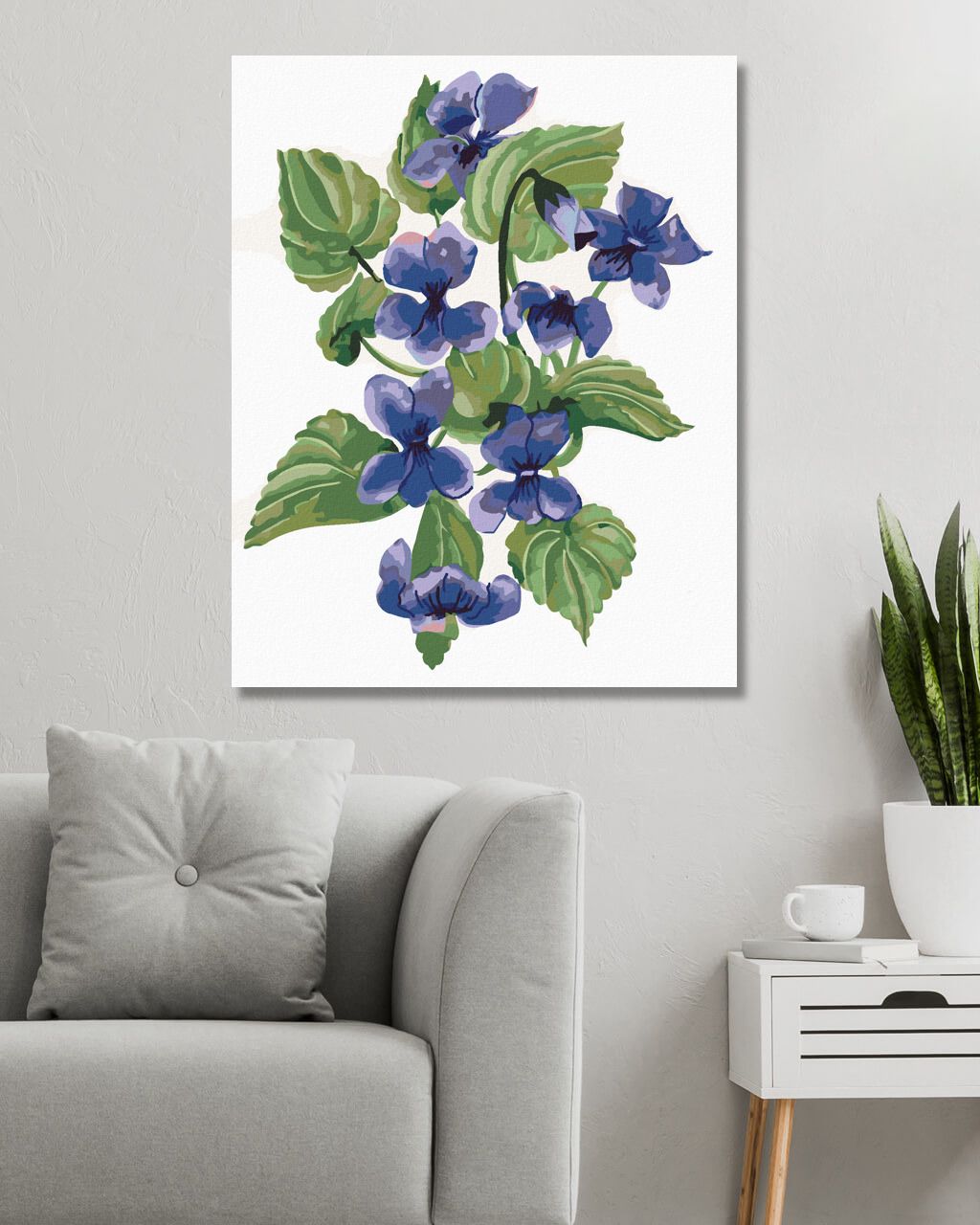 zuty Malování podle čísel - FIALKY (ALEXANDRIA GILBERT) - Rozměr: 40x50 cm, Rámování: Varianta: bez rámu a bez vypnutí plátna - obrázek 9