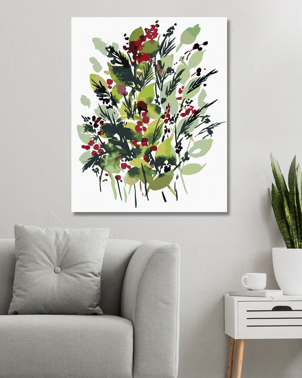 zuty Malování podle čísel - ZIMNÍ KVĚTINY (ALEXANDRIA GILBERT) - Rozměr: 40x50 cm, Rámování: Varianta: vypnuté plátno na rám - obrázek 4