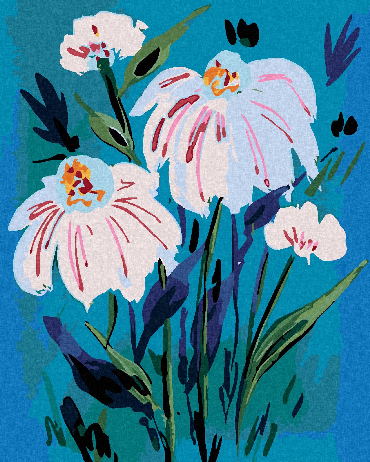 zuty Malování podle čísel - BÍLÉ KVĚTY TŘAPATKY (ALEXANDRIA GILBERT) - Rozměr: 40x50 cm, Rámování: Varianta: bez rámu a bez vypnutí plátna - obrázek 1