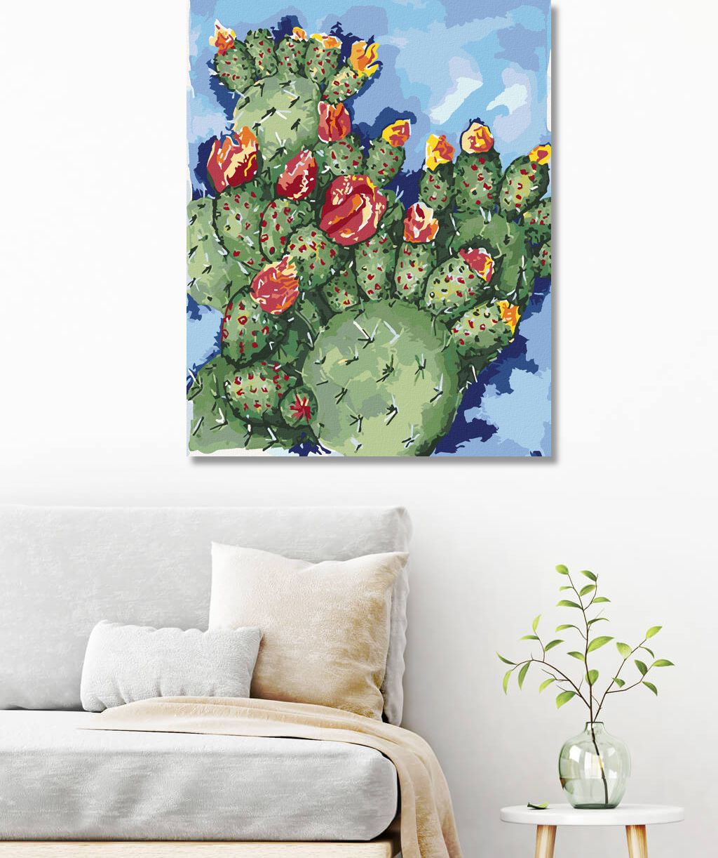 zuty Malování podle čísel - KAKTUS (ALEXANDRIA GILBERT) - Rozměr: 40x50 cm, Rámování: Varianta: vypnuté plátno na rám - obrázek 4