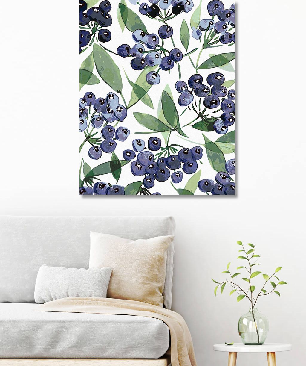 zuty Malování podle čísel - BORŮVKY (ALEXANDRIA GILBERT) - Rozměr: 40x50 cm, Rámování: Varianta: bez rámu a bez vypnutí plátna - obrázek 5