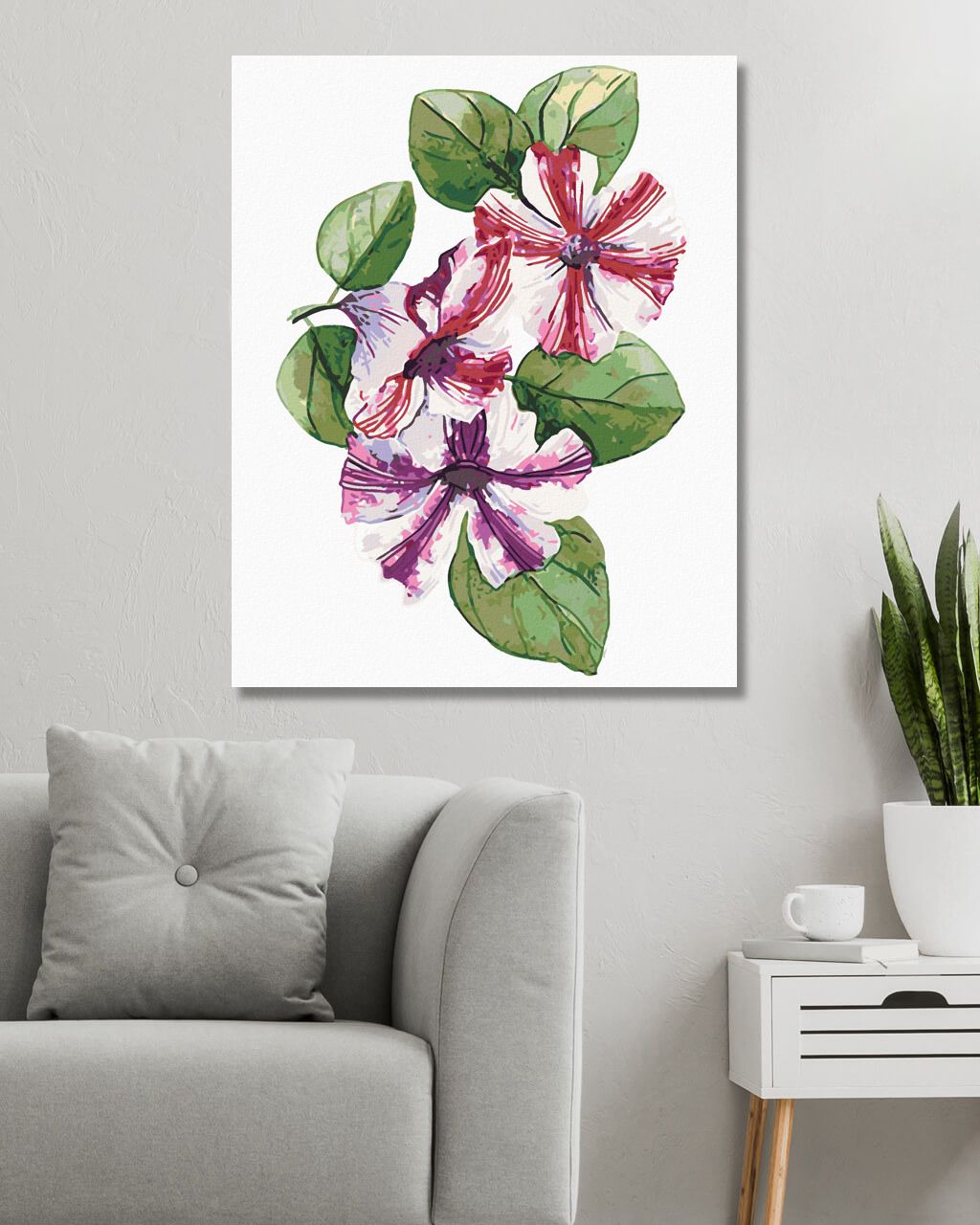 zuty Malování podle čísel - JARNÍ PETÚNIE (ALEXANDRIA GILBERT) - Rozměr: 40x50 cm, Rámování: Varianta: vypnuté plátno na rám - obrázek 8