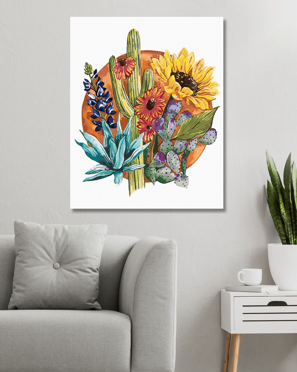 zuty Malování podle čísel - POUŠTNÍ KVĚTINY (ALEXANDRIA GILBERT) - Rozměr: 40x50 cm, Rámování: Varianta: bez rámu a bez vypnutí plátna - obrázek 6