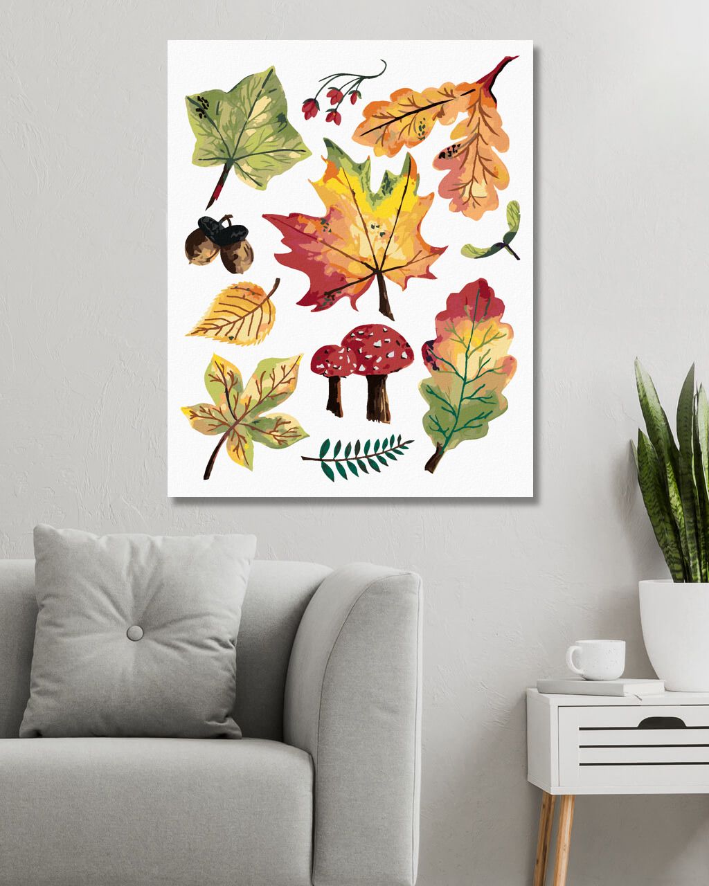 zuty Malování podle čísel - PODZIMNÍ LISTÍ (ALEXANDRIA GILBERT) - Rozměr: 40x50 cm, Rámování: Varianta: bez rámu a bez vypnutí plátna - obrázek 5