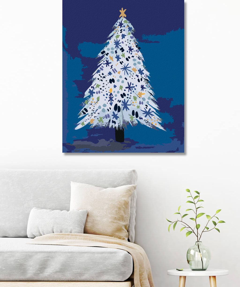 zuty Malování podle čísel - VÁNOČNÍ STROM (ALEXANDRIA GILBERT) - Rozměr: 40x50 cm, Rámování: Varianta: vypnuté plátno na rám - obrázek 9