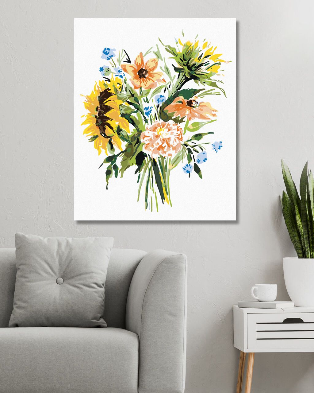 zuty Malování podle čísel - KYTICE DIVOKÝCH KVĚTŮ A SLUNEČNIC (ALEXANDRIA GILBERT) - Rozměr: 40x50 cm, Rámování: Varianta: bez rámu a bez vypnutí plátna - obrázek 10