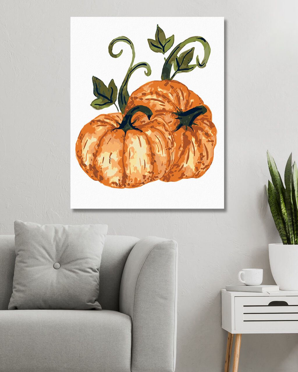 zuty Malování podle čísel - ORANŽOVÉ DÝNĚ (ALEXANDRIA GILBERT) - Rozměr: 40x50 cm, Rámování: Varianta: vypnuté plátno na rám - obrázek 4