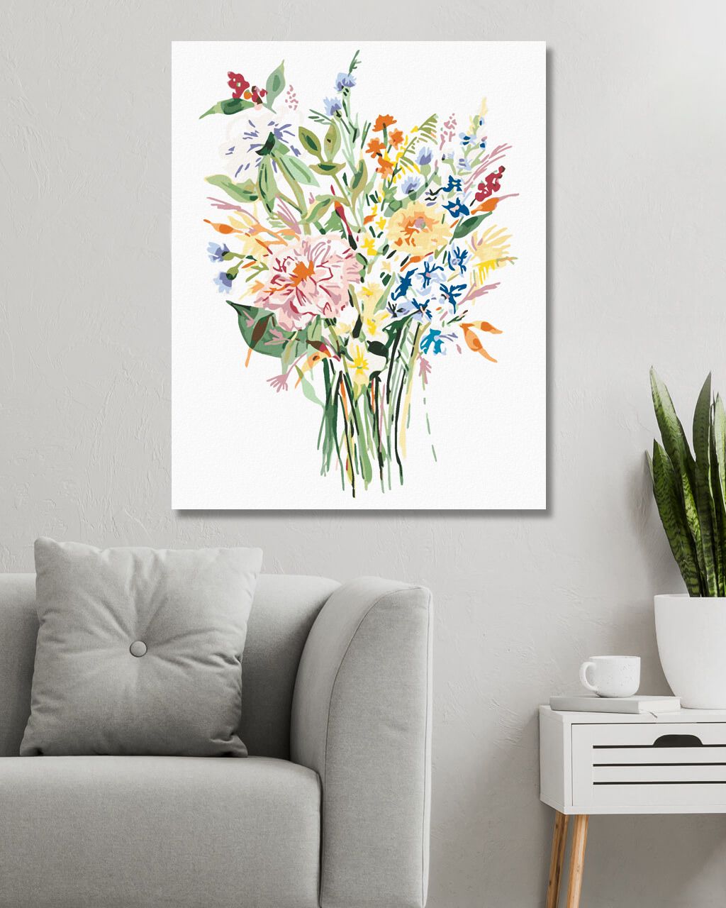 zuty Malování podle čísel - KYTICE LETNÍCH KVĚTŮ (ALEXANDRIA GILBERT) - Rozměr: 40x50 cm, Rámování: Varianta: bez rámu a bez vypnutí plátna - obrázek 6
