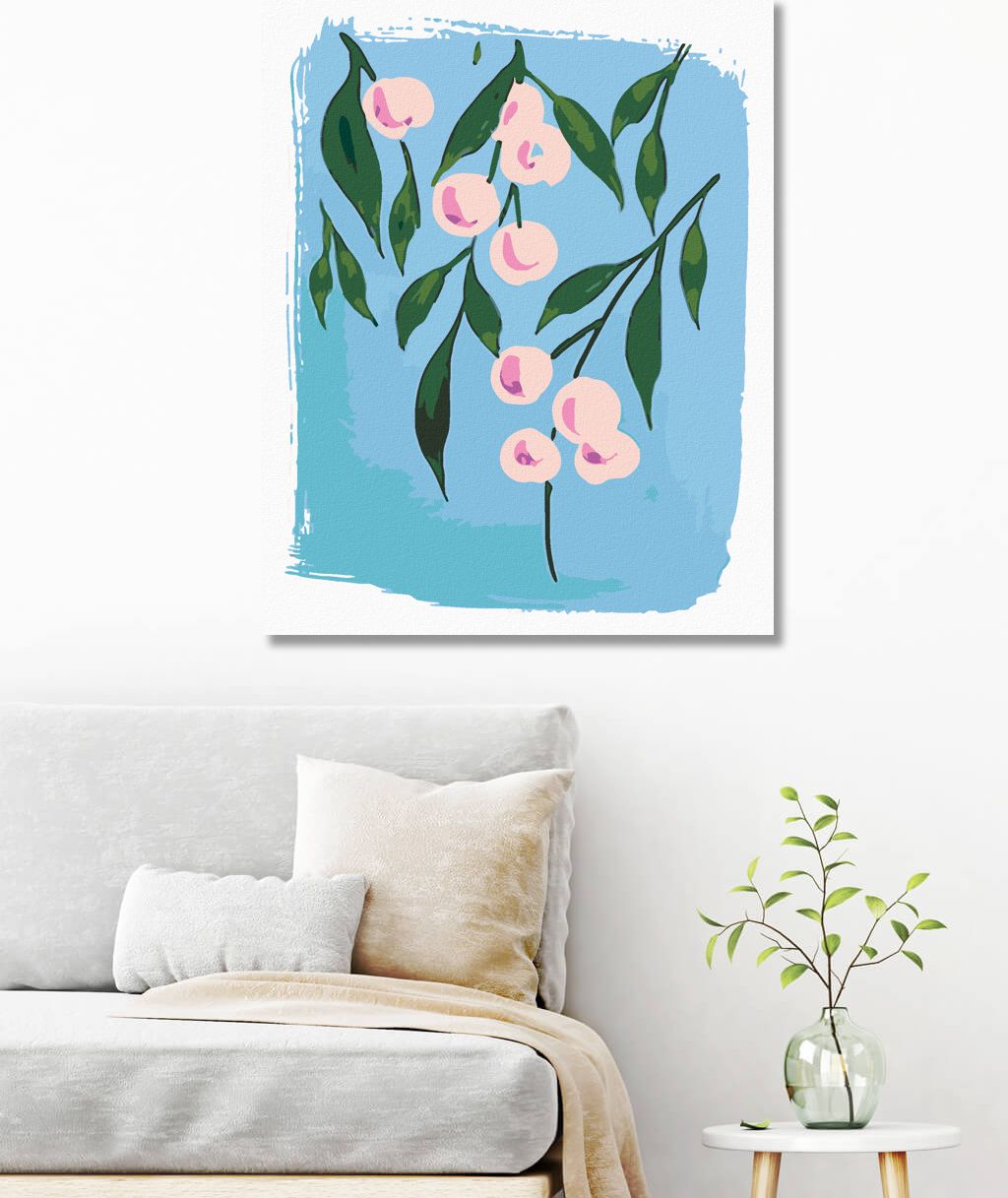 zuty Malování podle čísel - RŮŽOVÉ BOBULE (ALEXANDRIA GILBERT) - Rozměr: 40x50 cm, Rámování: Varianta: vypnuté plátno na rám - obrázek 10