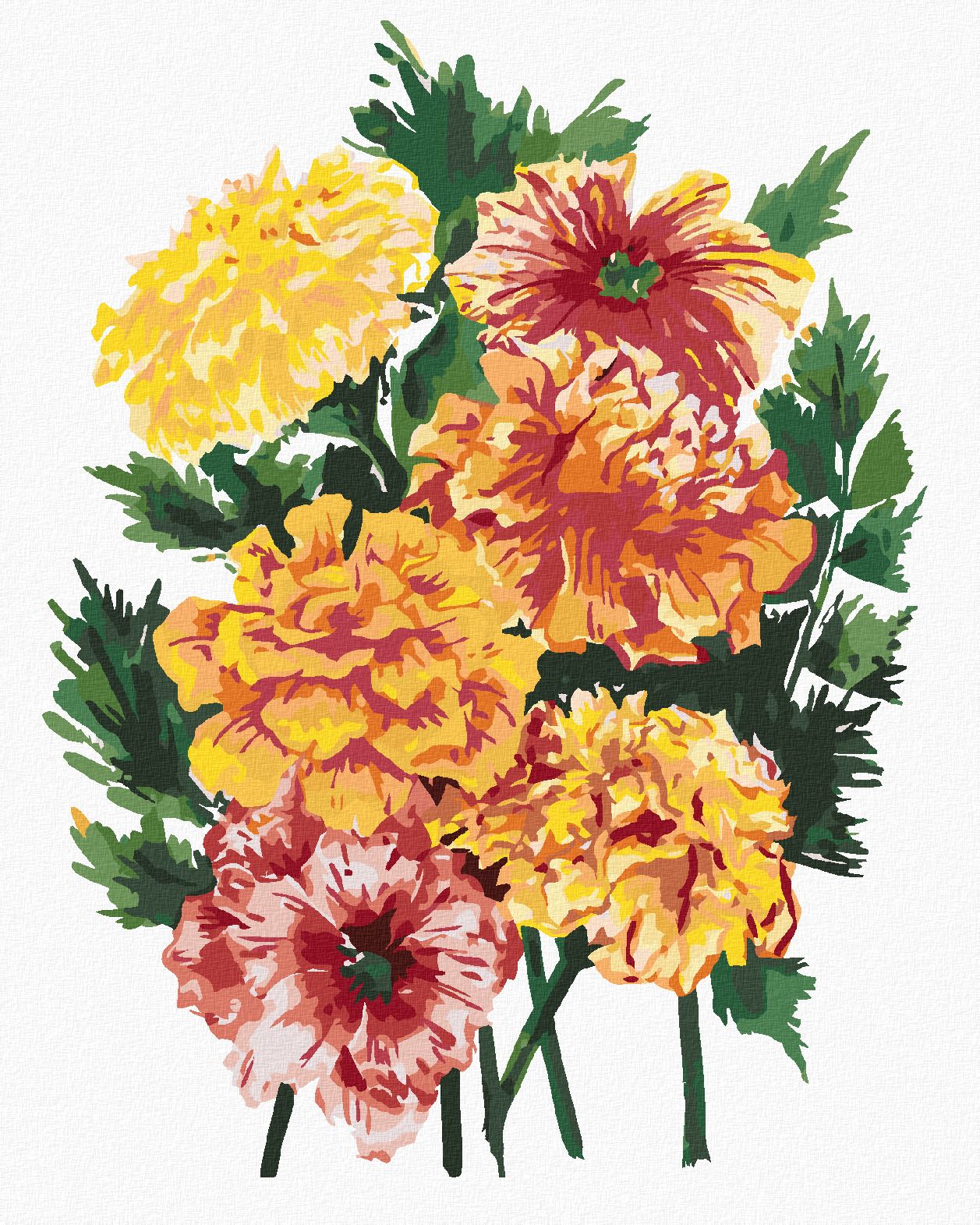 zuty Malování podle čísel - KVĚTINA MĚSÍČEK (ALEXANDRIA GILBERT) - Rozměr: 40x50 cm, Rámování: Varianta: bez rámu a bez vypnutí plátna - obrázek 1