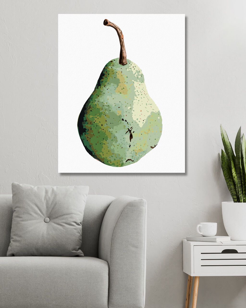zuty Malování podle čísel - ZELENÁ HRUŠKA (ALEXANDRIA GILBERT) - Rozměr: 40x50 cm, Rámování: Varianta: vypnuté plátno na rám - obrázek 2