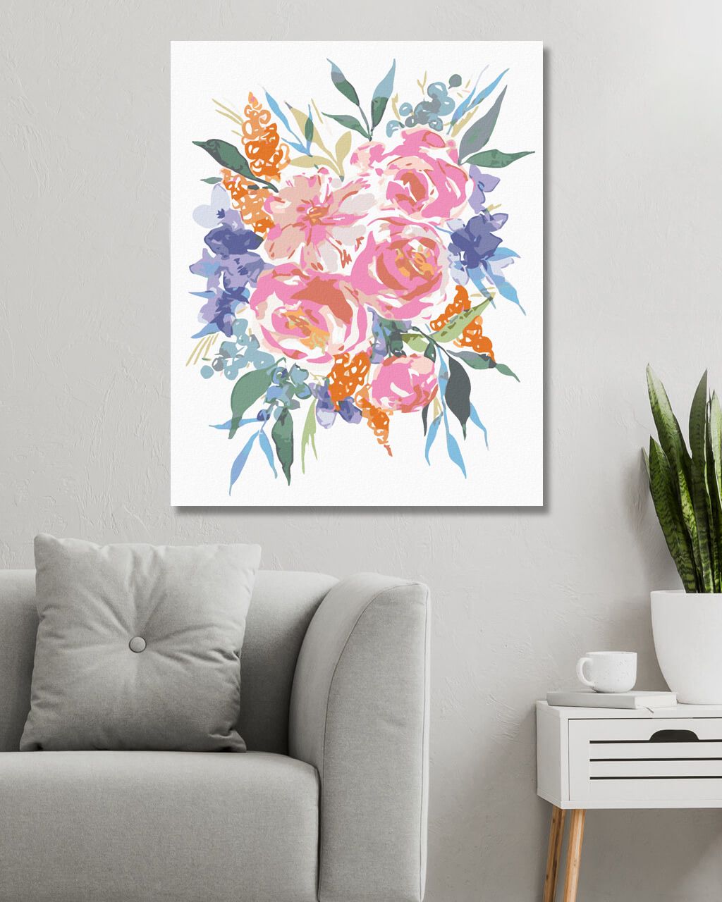 zuty Malování podle čísel - KYTICE PIVONĚK (ALEXANDRIA GILBERT) - Rozměr: 40x50 cm, Rámování: Varianta: vypnuté plátno na rám - obrázek 3