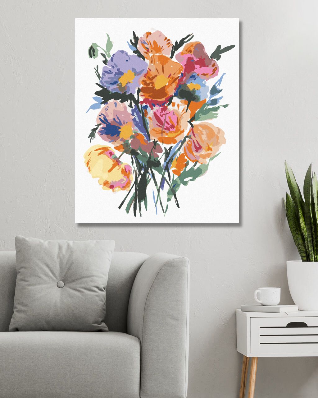 zuty Malování podle čísel - KYTICE BAREVNÝCH VLČÍCH MÁKŮ (ALEXANDRIA GILBERT) - Rozměr: 40x50 cm, Rámování: Varianta: vypnuté plátno na rám - obrázek 5