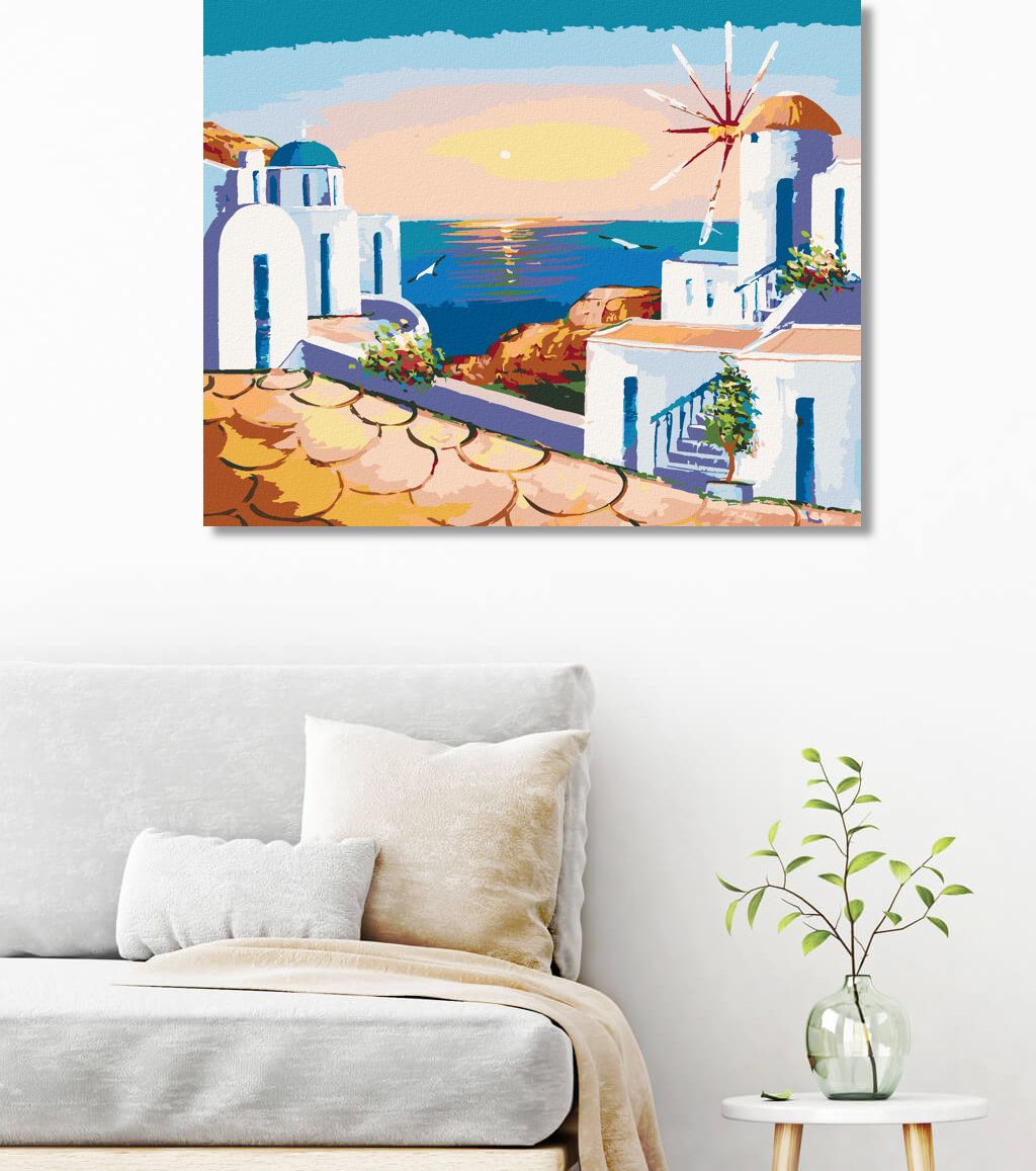 zuty Malování podle čísel - ŘECKO - Rozměr: 40x50 cm, Rámování: Varianta: vypnuté plátno na rám - obrázek 7