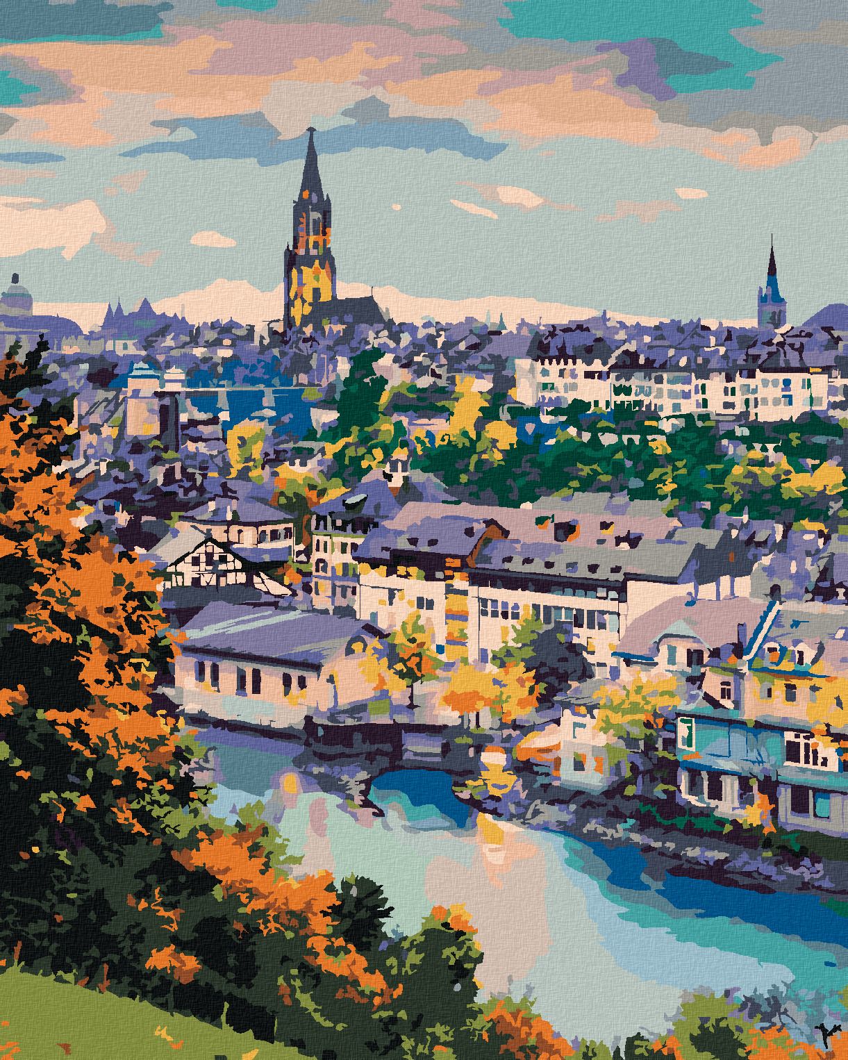 zuty Malování podle čísel - BERN - Rozměr: 40x50 cm, Rámování: Varianta: vypnuté plátno na rám - obrázek 1
