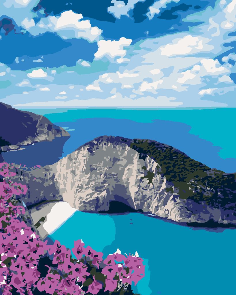 zuty Malování podle čísel - PLÁŽ NAVAGIO - Rozměr: 40x50 cm, Rámování: Varianta: vypnuté plátno na rám - obrázek 2
