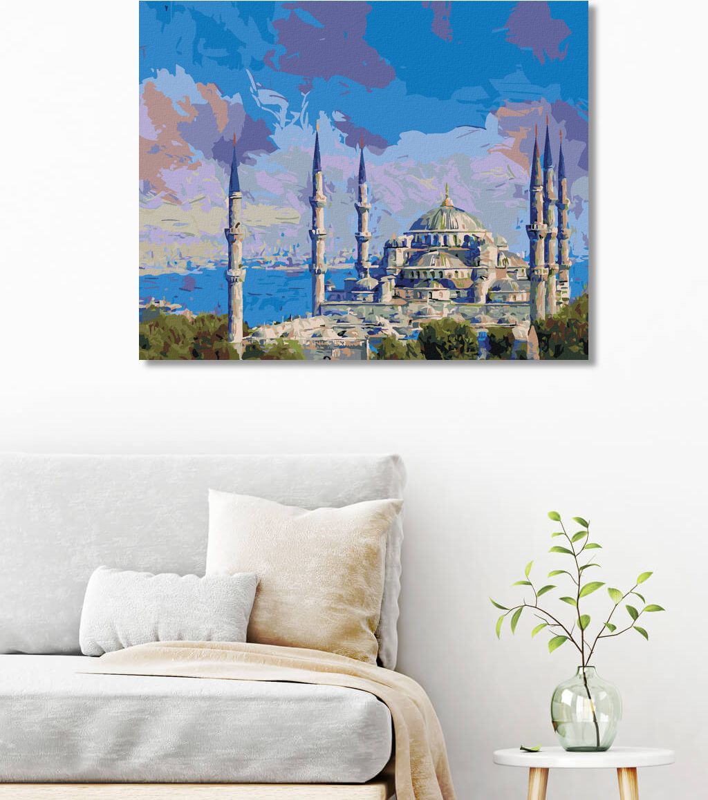 zuty Malování podle čísel - MEŠITA SULTÁNA AHMEDA - Rozměr: 40x50 cm, Rámování: Varianta: bez rámu a bez vypnutí plátna - obrázek 3
