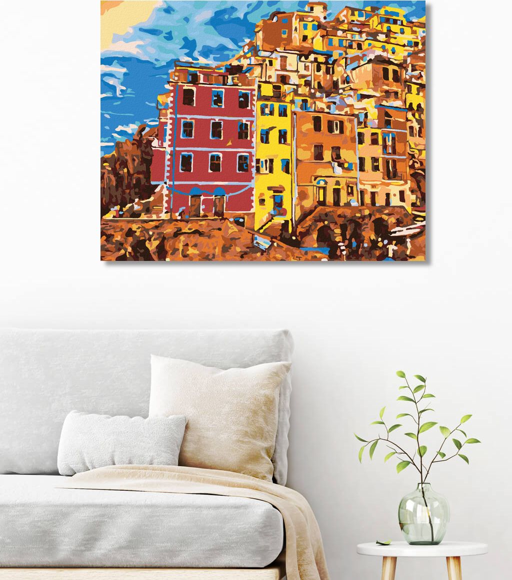 zuty Malování podle čísel - LETNÍ REZORTY V ITÁLII - Rozměr: 40x50 cm, Rámování: Varianta: vypnuté plátno na rám - obrázek 3