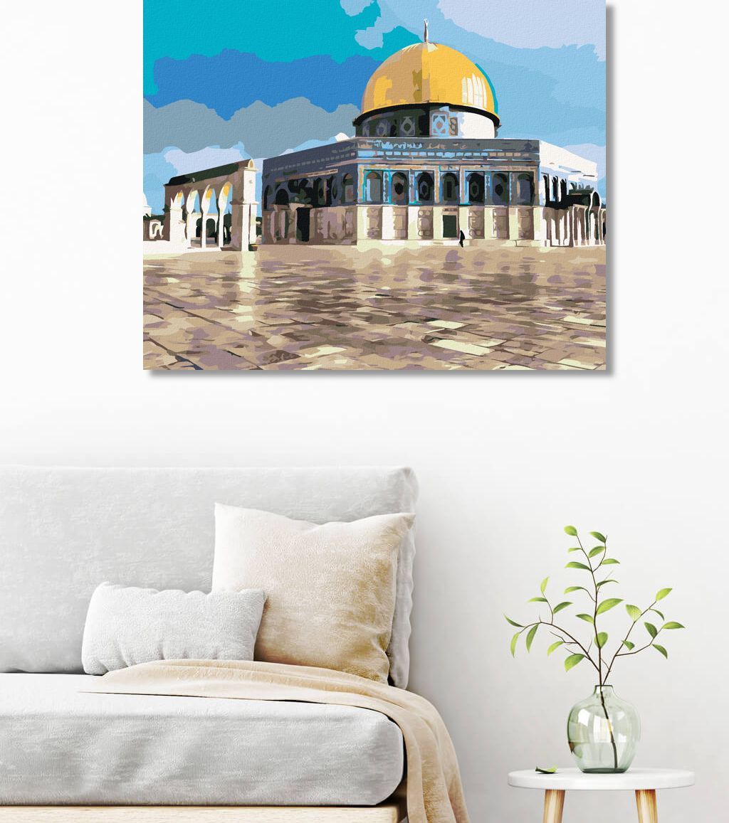 zuty Malování podle čísel - MEŠITA AL AQSA - Rozměr: 40x50 cm, Rámování: Varianta: bez rámu a bez vypnutí plátna - obrázek 9