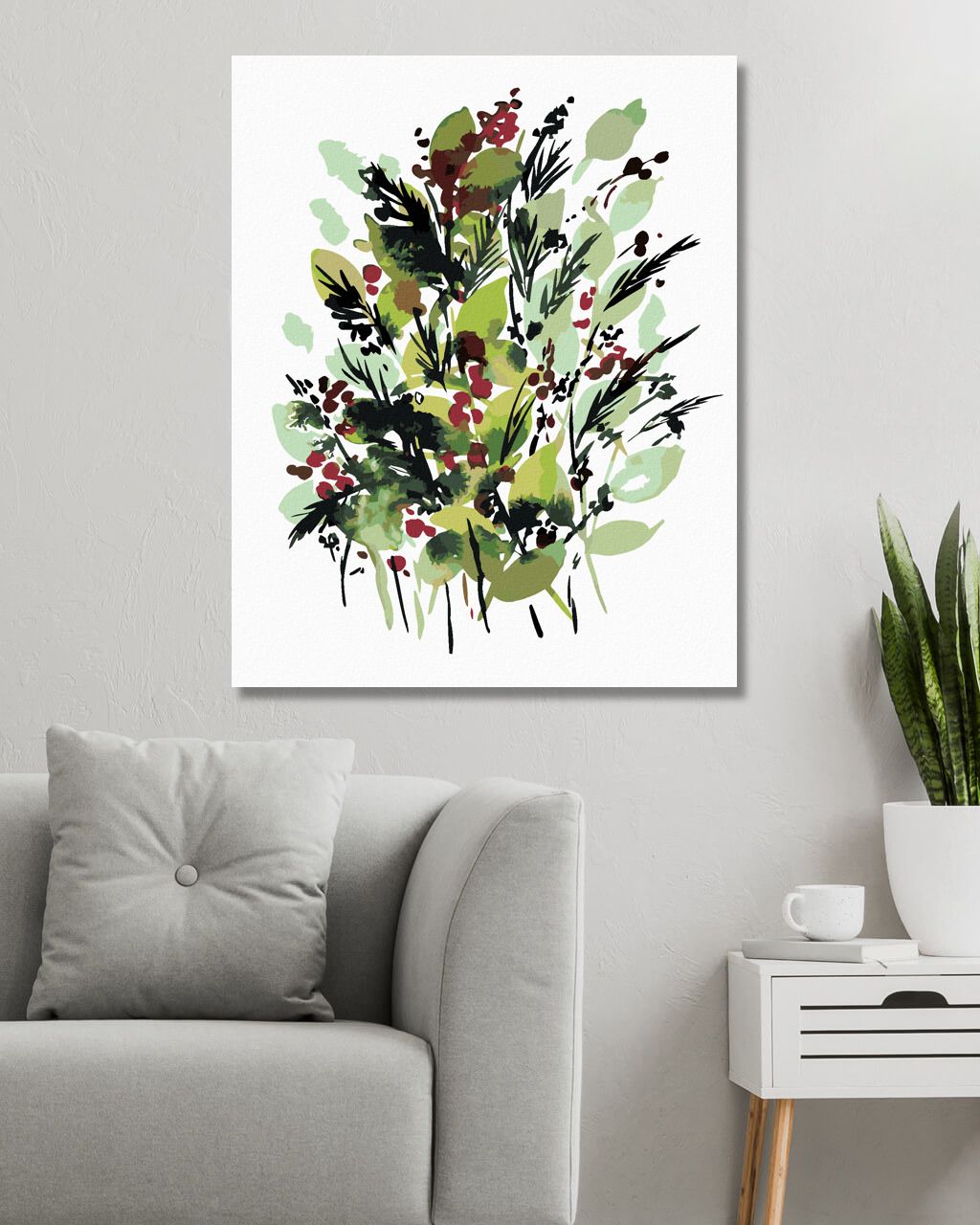 zuty Malování podle čísel - ZIMNÍ ZELEŇ (ALEXANDRIA GILBERT) - Rozměr: 40x50 cm, Rámování: Varianta: vypnuté plátno na rám - obrázek 6