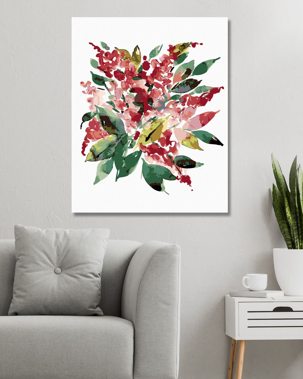 zuty Malování podle čísel - ZIMNÍ ZELEŇ A RŮŽOVÉ KVĚTY (ALEXANDRIA GILBERT) - Rozměr: 40x50 cm, Rámování: Varianta: bez rámu a bez vypnutí plátna - obrázek 10