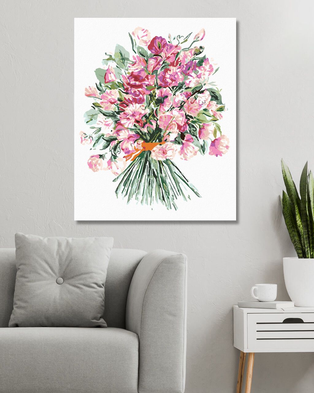 zuty Malování podle čísel - KYTICE Z RŮŽOVÝCH KVĚTŮ HRACHORU (ALEXANDRIA GILBERT) - Rozměr: 40x50 cm, Rámování: Varianta: vypnuté plátno na rám - obrázek 6