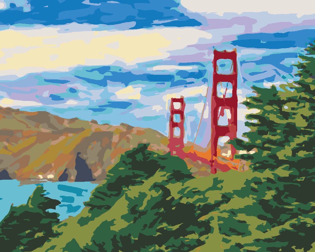 zuty Malování podle čísel - SAN FRANCISCO - Rozměr: 40x50 cm, Rámování: Varianta: vypnuté plátno na rám - obrázek 4