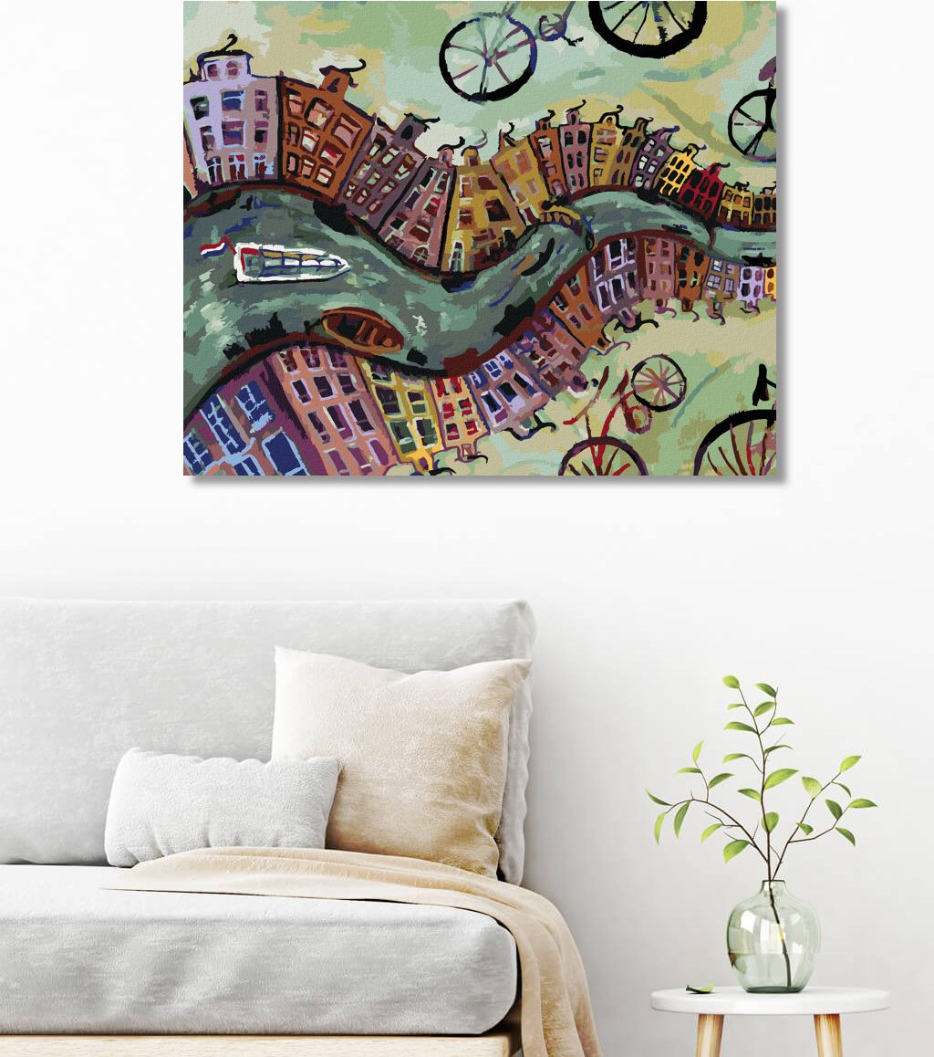 zuty Malování podle čísel - NEKONEČNÝ AMSTERDAM - Rozměr: 40x50 cm, Rámování: Varianta: bez rámu a bez vypnutí plátna - obrázek 5