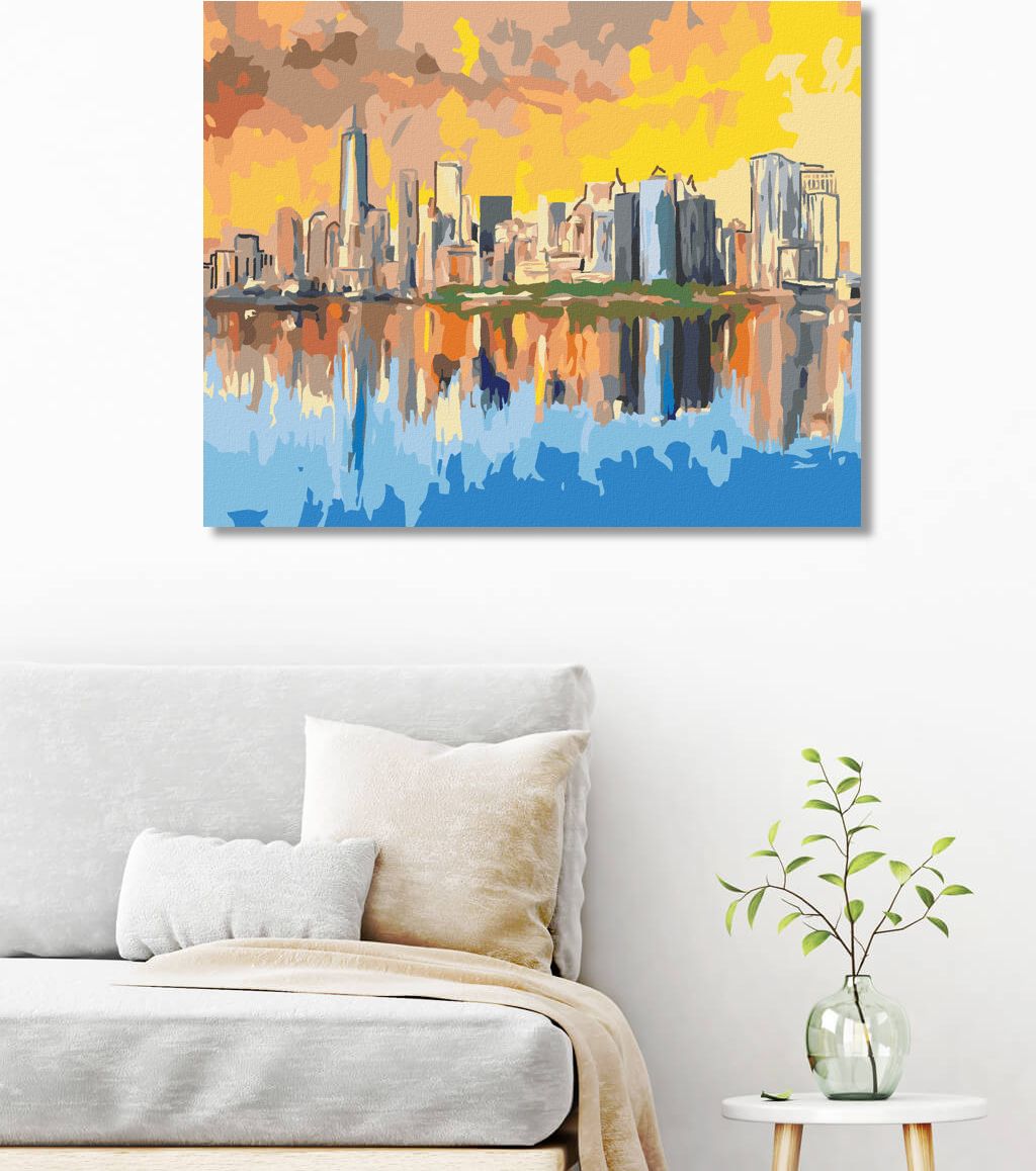 zuty Malování podle čísel - NEW YORK V ODRAZE VODY - Rozměr: 40x50 cm, Rámování: Varianta: bez rámu a bez vypnutí plátna - obrázek 6