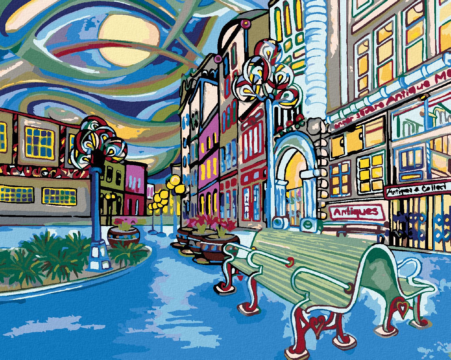 zuty Malování podle čísel - BAREVNÝ SEATTLE - Rozměr: 40x50 cm, Rámování: Varianta: bez rámu a bez vypnutí plátna - obrázek 1