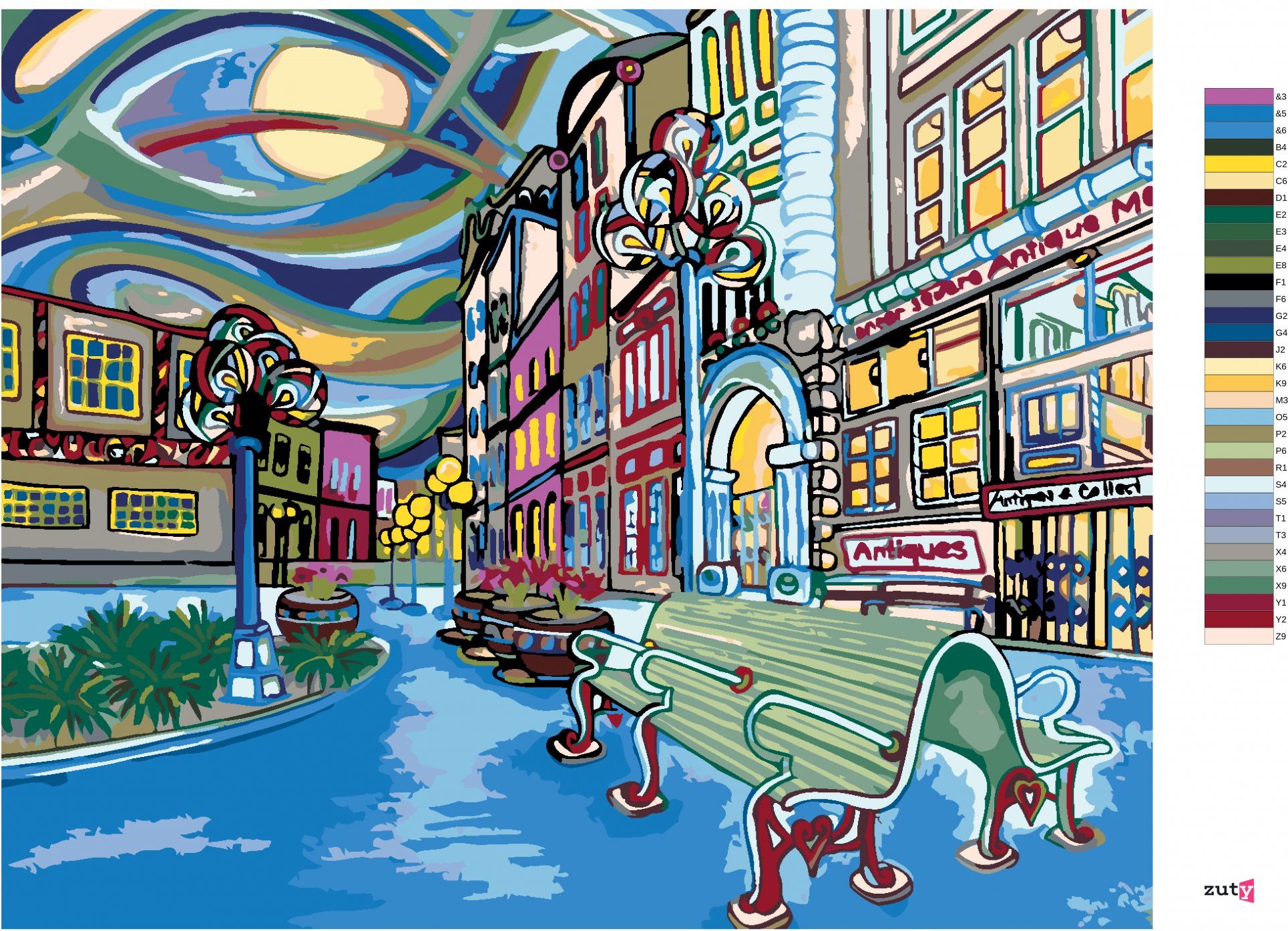zuty Malování podle čísel - BAREVNÝ SEATTLE - Rozměr: 40x50 cm, Rámování: Varianta: bez rámu a bez vypnutí plátna - obrázek 6