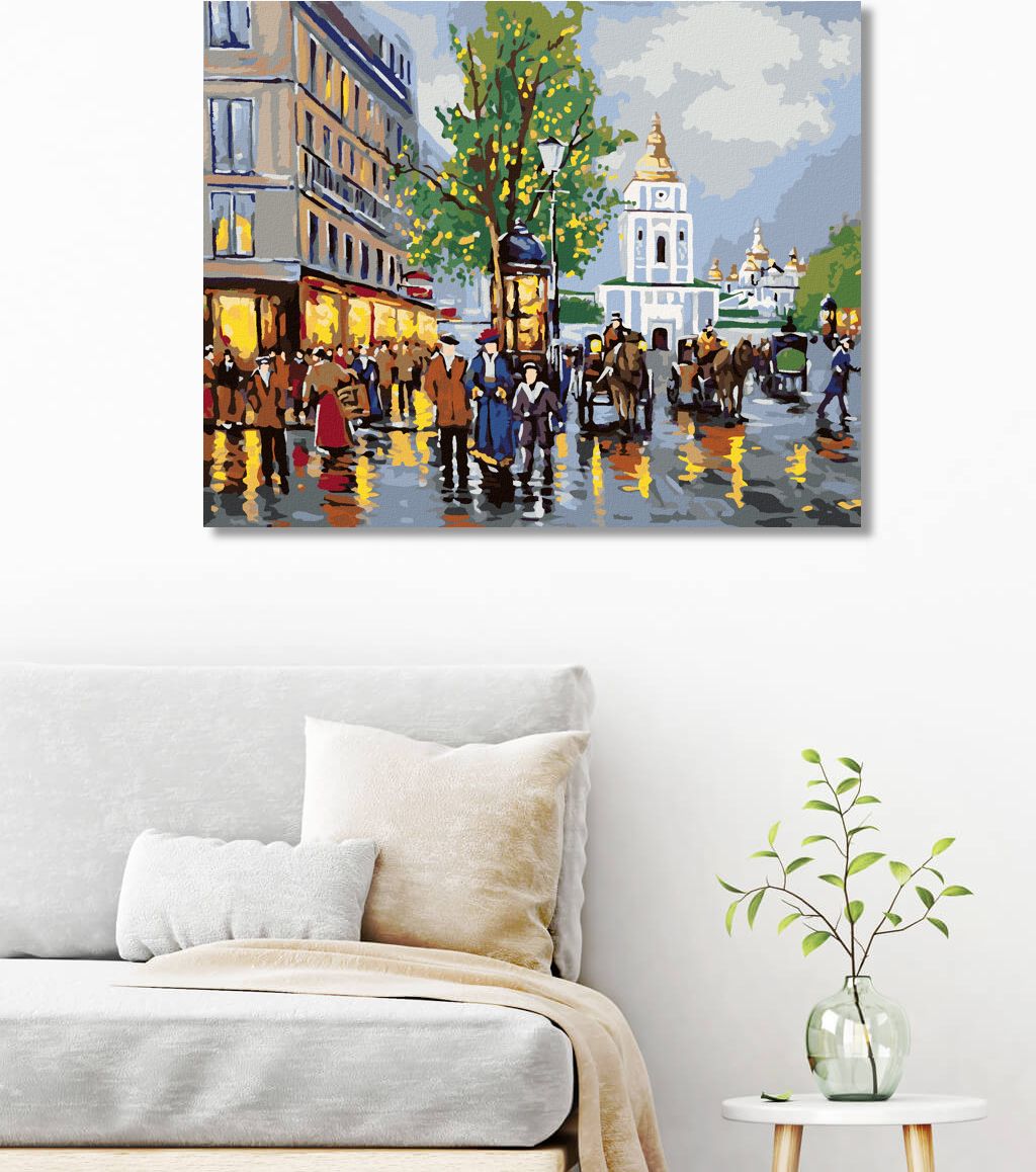 zuty Malování podle čísel - STARÝ KYJEV - Rozměr: 40x50 cm, Rámování: Varianta: bez rámu a bez vypnutí plátna - obrázek 9
