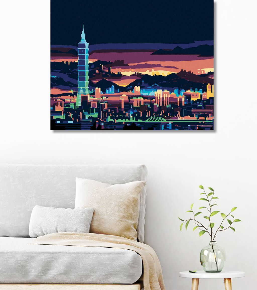 zuty Malování podle čísel - KRÁSNÉ NOČNÍ MĚSTO - Rozměr: 40x50 cm, Rámování: Varianta: vypnuté plátno na rám - obrázek 9
