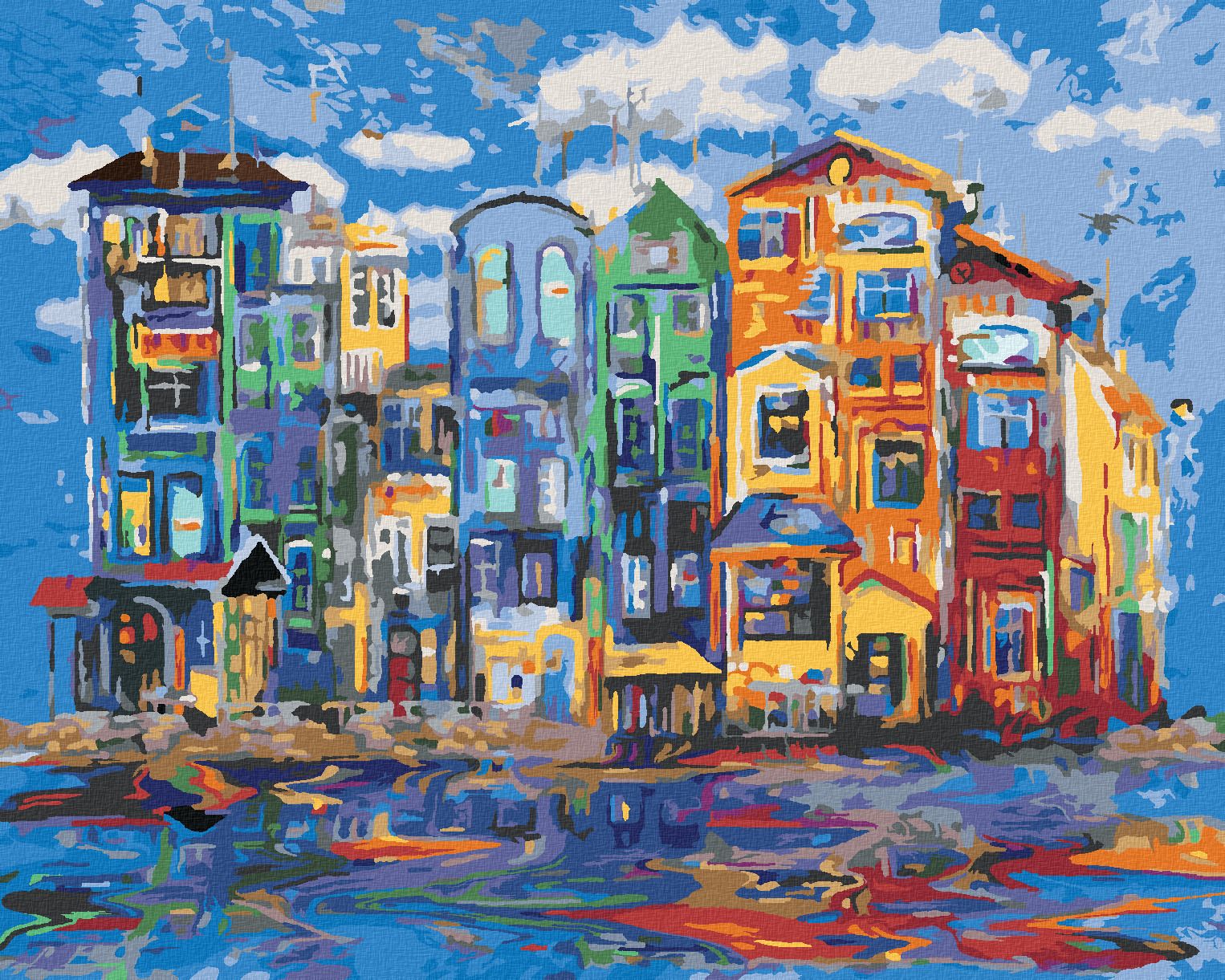 zuty Malování podle čísel - AMSTERDAM PO DEŠTI - Rozměr: 40x50 cm, Rámování: Varianta: vypnuté plátno na rám - obrázek 1