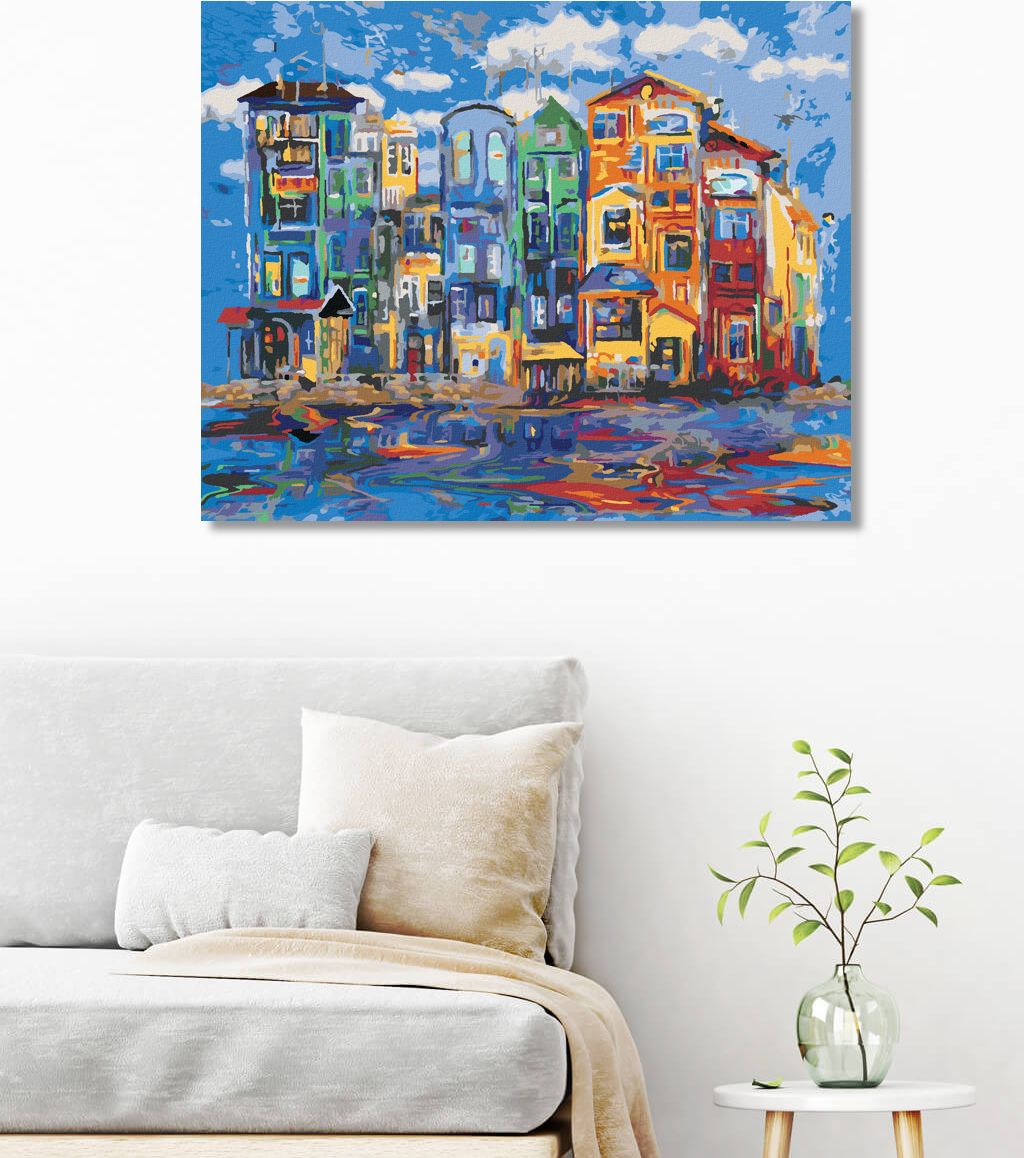 zuty Malování podle čísel - AMSTERDAM PO DEŠTI - Rozměr: 40x50 cm, Rámování: Varianta: vypnuté plátno na rám - obrázek 4