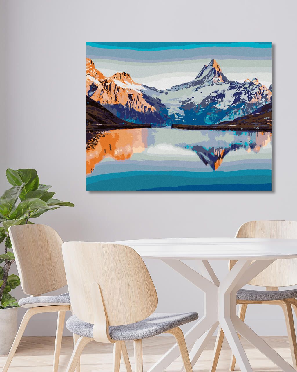 zuty Malování podle čísel - FANTASTICKÉ PANORAMA JEZERA BACHALPSEE VE ŠVÝCARSKU - Rozměr: 40x50 cm, Rámování: Varianta: bez rámu a bez vypnutí plátna - obrázek 8