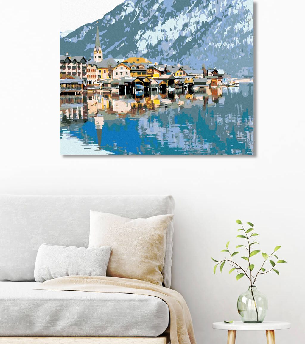 zuty Malování podle čísel - HALLSTATT V ALPÁCH - Rozměr: 40x50 cm, Rámování: Varianta: bez rámu a bez vypnutí plátna - obrázek 7