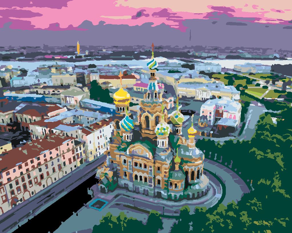 zuty Malování podle čísel - SAINT-PETERSBURG A OKOLÍ - Rozměr: 40x50 cm, Rámování: Varianta: bez rámu a bez vypnutí plátna - obrázek 5