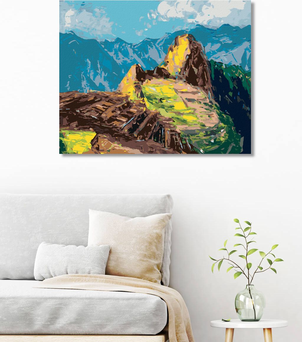 zuty Malování podle čísel - MACHU-PICCHU V PERU - Rozměr: 40x50 cm, Rámování: Varianta: vypnuté plátno na rám - obrázek 8