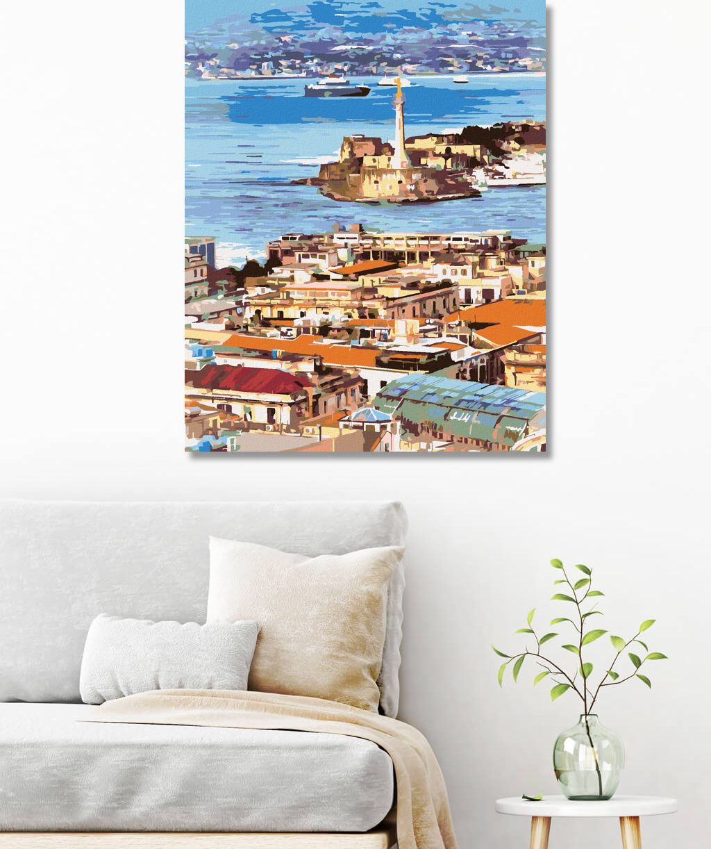 zuty Malování podle čísel - PANORAMA MĚSTA MESSINA - Rozměr: 40x50 cm, Rámování: Varianta: bez rámu a bez vypnutí plátna - obrázek 9