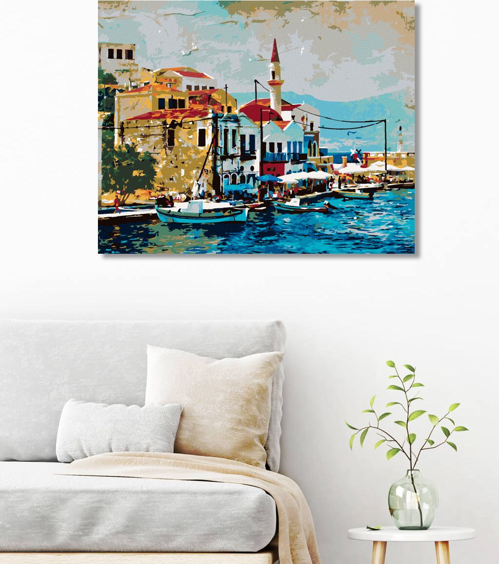 zuty Malování podle čísel - KRÁSNÉ KASTELORIZO BAY V ŘECKU - Rozměr: 40x50 cm, Rámování: Varianta: bez rámu a bez vypnutí plátna - obrázek 3