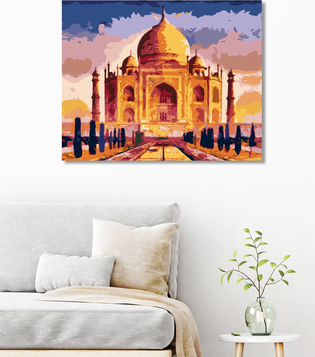 zuty Malování podle čísel - TAJ MAHAL - Rozměr: 40x50 cm, Rámování: Varianta: bez rámu a bez vypnutí plátna - obrázek 5