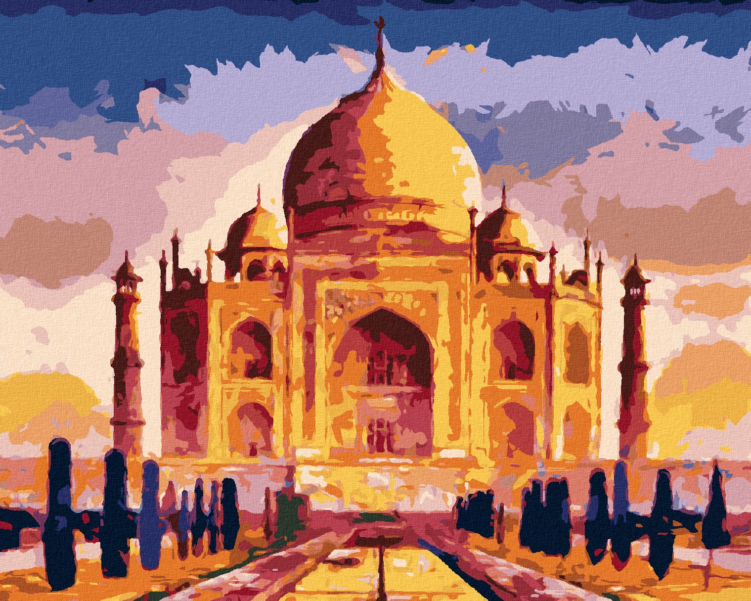 zuty Malování podle čísel - TAJ MAHAL - Rozměr: 40x50 cm, Rámování: Varianta: vypnuté plátno na rám - obrázek 1