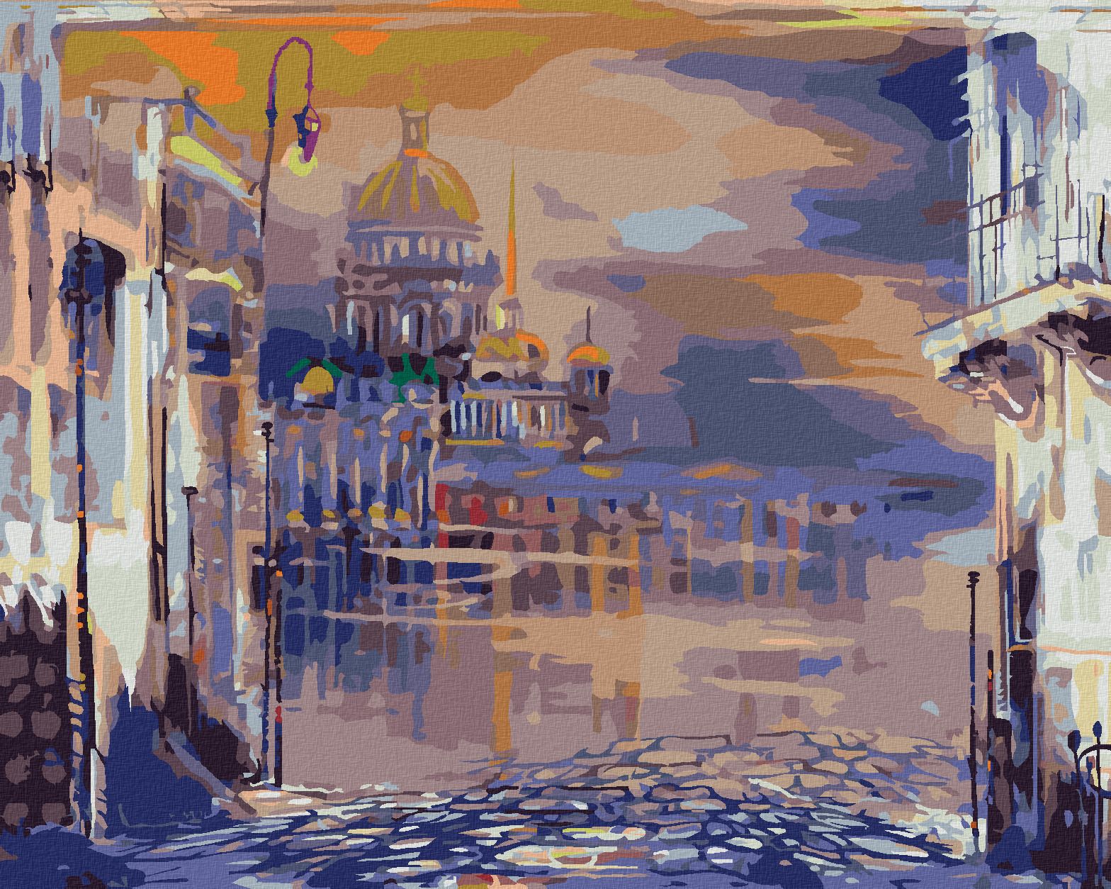 zuty Malování podle čísel - KOSTEL V SAINT-PETERSBURGU - Rozměr: 40x50 cm, Rámování: Varianta: vypnuté plátno na rám - obrázek 1