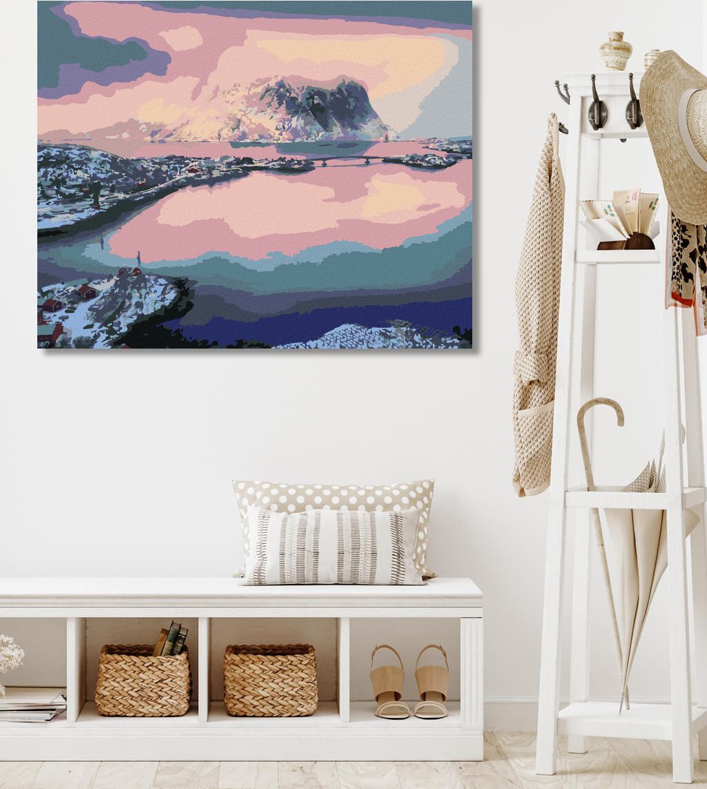 zuty Malování podle čísel - KRÁSNÉ NORSKO - Rozměr: 40x50 cm, Rámování: Varianta: vypnuté plátno na rám - obrázek 3