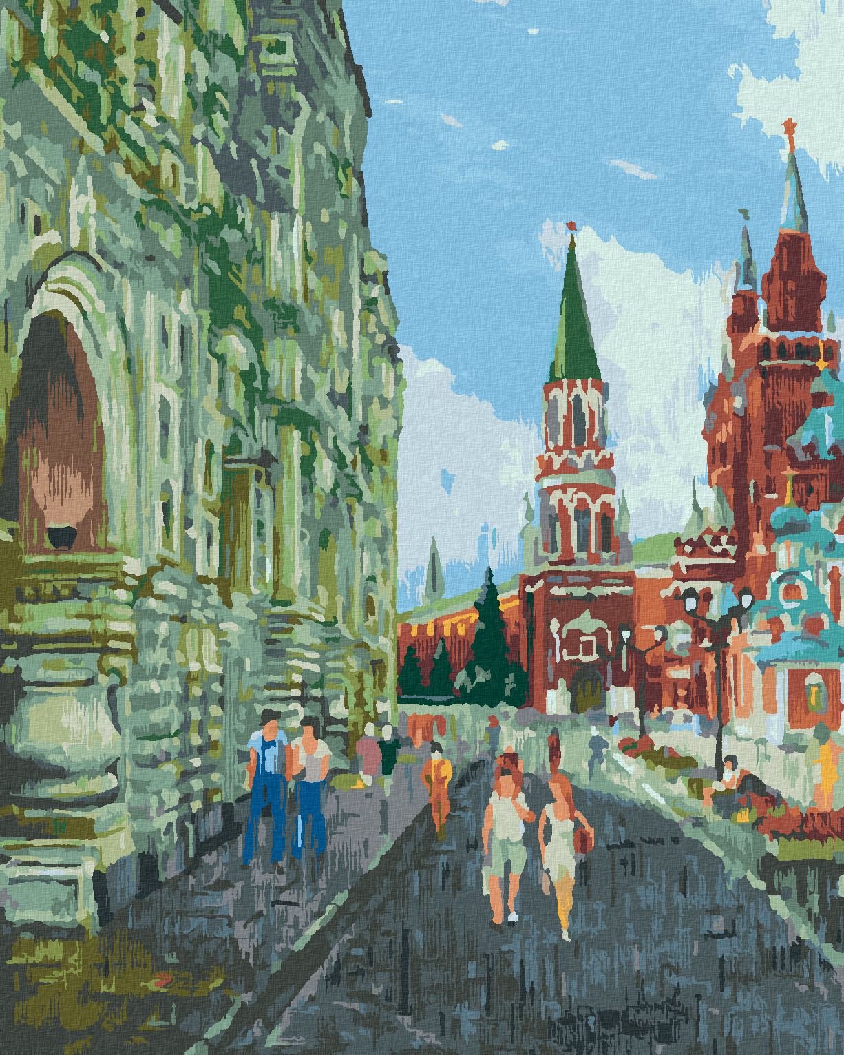 zuty Malování podle čísel - LÉTO V MOSKVĚ - Rozměr: 40x50 cm, Rámování: Varianta: vypnuté plátno na rám - obrázek 1