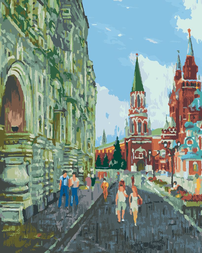 zuty Malování podle čísel - LÉTO V MOSKVĚ - Rozměr: 40x50 cm, Rámování: Varianta: vypnuté plátno na rám - obrázek 6