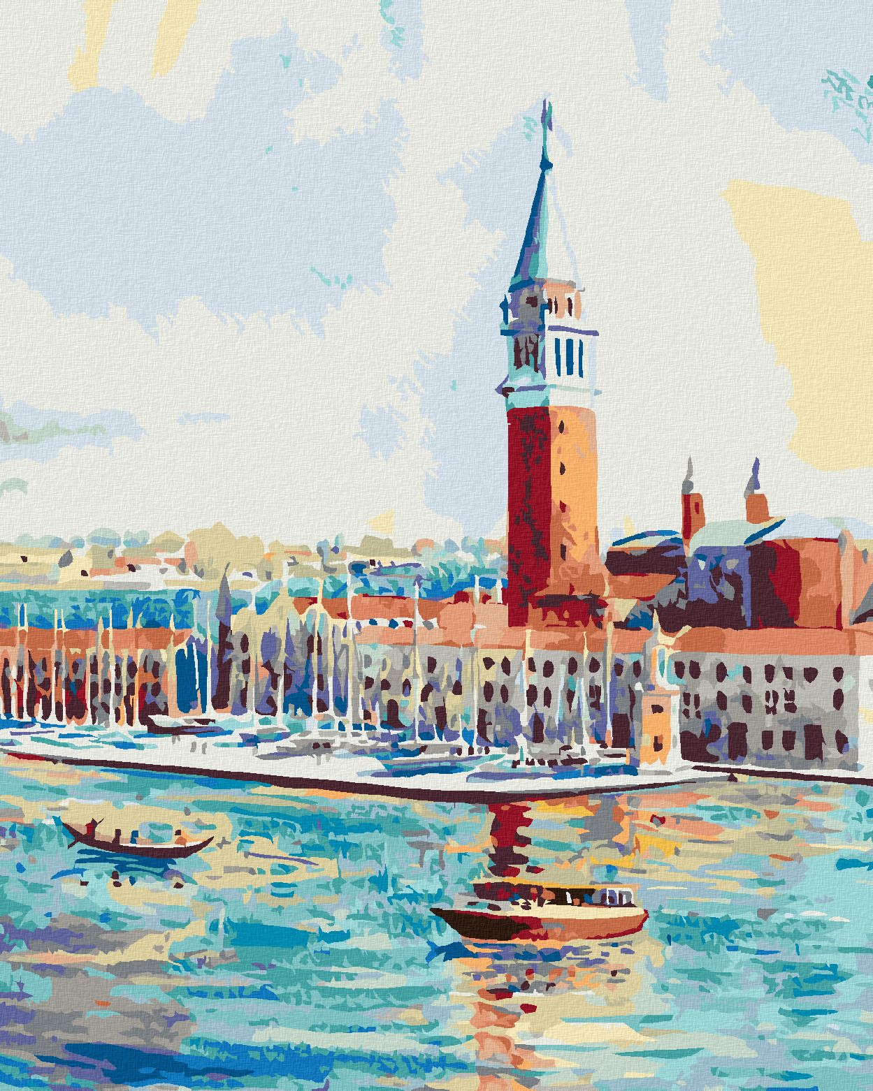 zuty Malování podle čísel - OSTROV SAN GIORGIO V BENÁTKÁCH - Rozměr: 40x50 cm, Rámování: Varianta: vypnuté plátno na rám - obrázek 1
