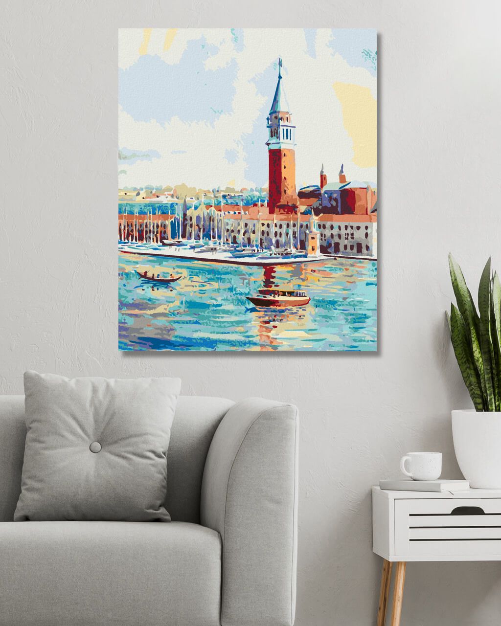 zuty Malování podle čísel - OSTROV SAN GIORGIO V BENÁTKÁCH - Rozměr: 40x50 cm, Rámování: Varianta: vypnuté plátno na rám - obrázek 2